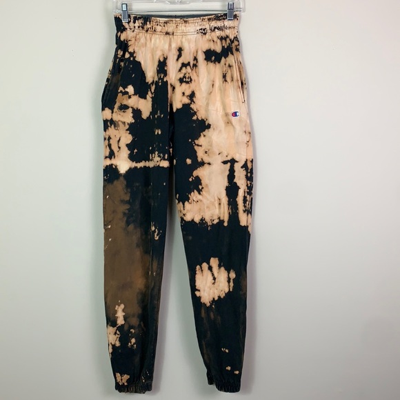 Champion Pants - Champion Sweatpants Women Small DIY Tye Dye Cotton Preowned Elastic Waist Pocket